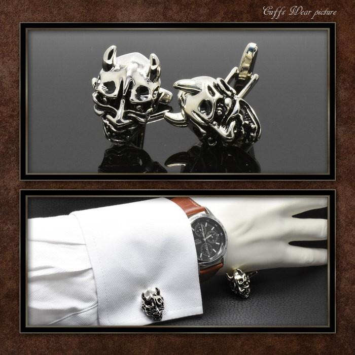 般若カフス カフスリンクス メンズ 男 結婚式 誕生日 使い方 プレゼント 彼氏 人気 セット Cuffs |  | 02