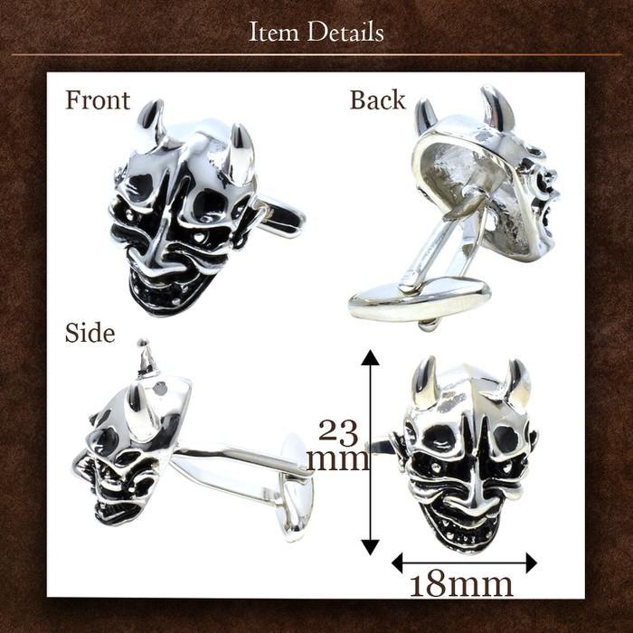 般若カフス カフスリンクス メンズ 男 結婚式 誕生日 使い方 プレゼント 彼氏 人気 セット Cuffs |  | 03