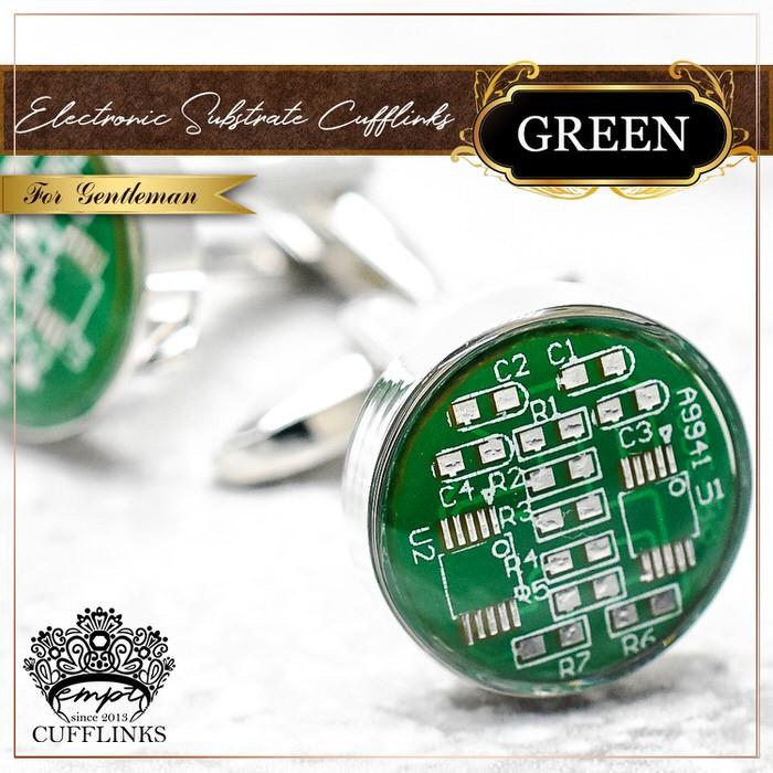 マイクロチップモチーフ基板カフス カフスボタン メンズ 男性 結婚式 パーティー シャツ プレゼント 旦那 贈り物 セット 袖 |  | 05