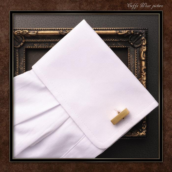 長方形 スクエア シンプル カフス ゴールド 金  カフリンクス メンズ 大人の男 結婚式 パーティー 付け方 プレゼント 上司 ギフト セット ダブルカフス |  | 05