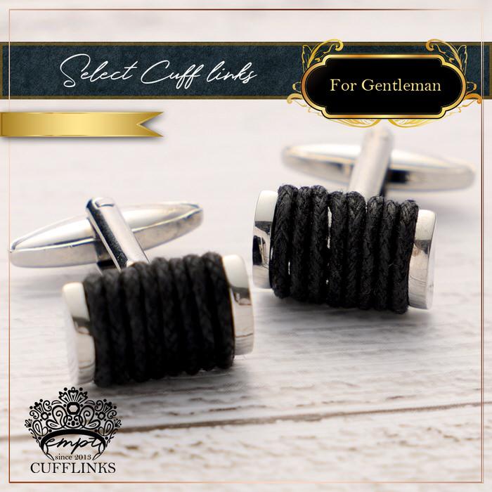 棒 編み込み カフス 3 シルバー 銀 ブラック 黒  カフリンクス メンズ 大人の男 結婚式 パーティー 付け方 プレゼント 上司 ギフト セット ダブルカフス |  | 03