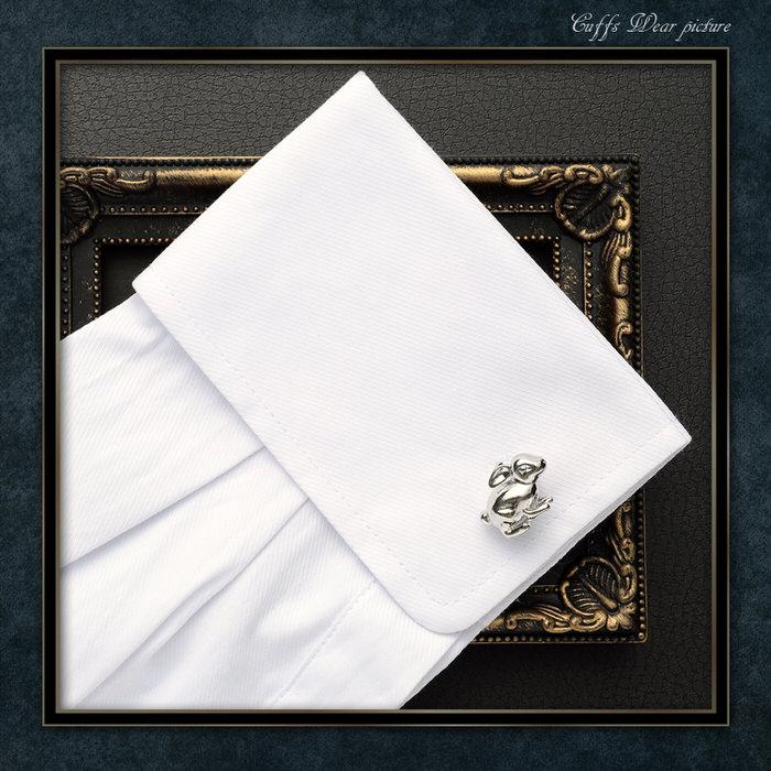 ウサギ うさぎ 兎 動物 カフス シルバー 銀  カフリンクス メンズ ビジネスマン 結婚式 誕生日 スーツ プレゼント 上司 ギフト セット ダブルカフス |  | 05