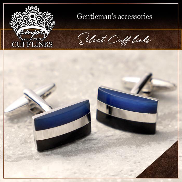 スクエア ストライプ カフス ブルー 青 シルバー 銀 スカイブルー 水色  カフスリンクス メンズ 男 結婚式 誕生日 使い方 プレゼント 彼氏 人気 セット Cuffs |  | 01