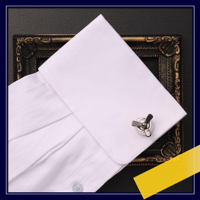 カフス プロペラ モチーフ 飛行機 エンジン スクリュー シルバー 銀  カフスリンクス メンズ 男 結婚式 誕生日 使い方 プレゼント 彼氏 人気 セット Cuffs |  | 05