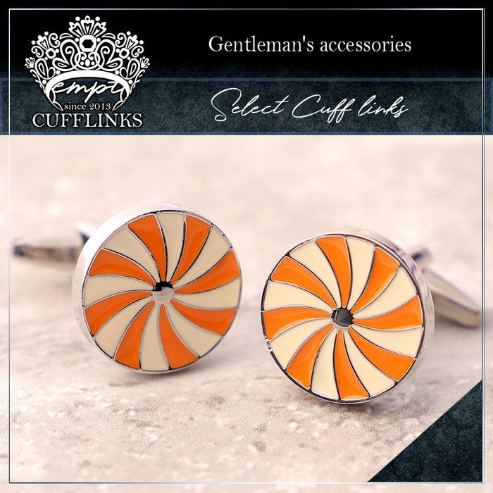 カフス サークル 丸 模様 車輪 オレンジ 橙 シルバー 銀  カフス カフスボタン カフリンクス カフスリンクス かっこいい メンズ シャツ 結婚式 かっこいい 豪華 |  | 01