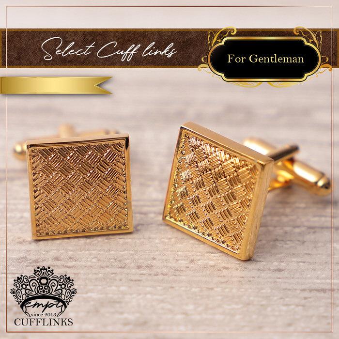 カフス スクエア ゴールド パターン 模様 金  カフス カフスボタン カフリンクス カフスリンクス かっこいい メンズ シャツ 結婚式 かっこいい 豪華 ラグジュア |  | 03