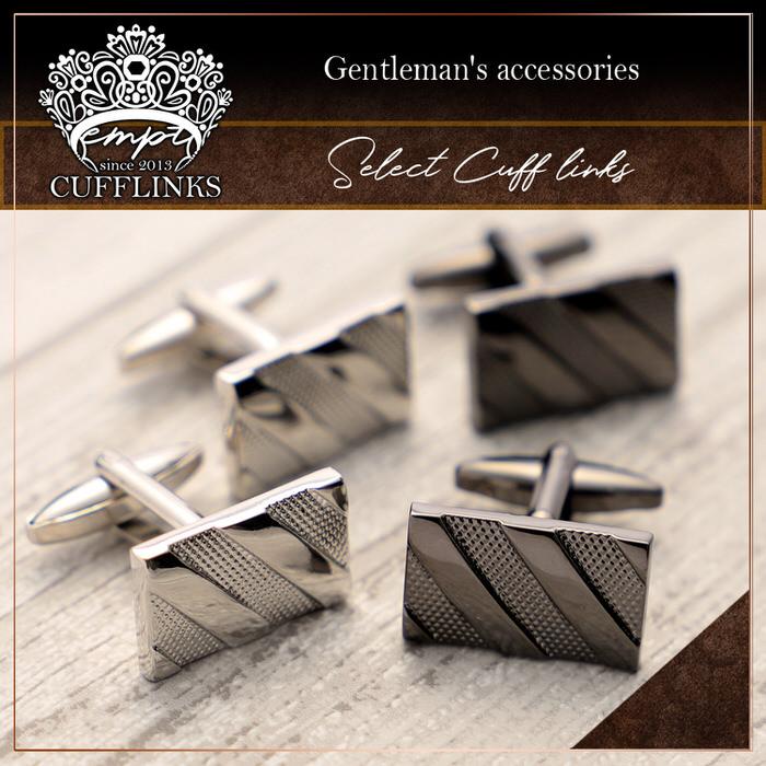 スクエア ストライプ パターン カフス カフスボタン メンズ 男性用 結婚式 冠婚葬祭 シャツ プレゼント 同僚 就職祝い  袖 |  | 01