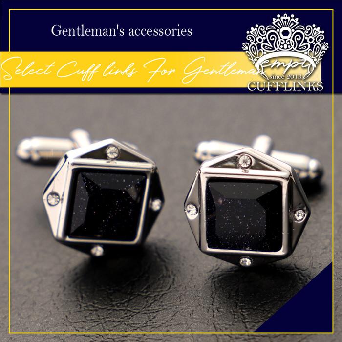スクエア サークル コンビ カフス シルバー 銀 ブラック 黒  カフスリンクス メンズ 男 結婚式 誕生日 使い方 プレゼント 彼氏 人気 セット Cuffs |  | 01