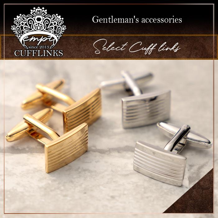 シンプル スクエア ストライプ カフス カフスボタン メンズ 男性用 結婚式 冠婚葬祭 シャツ プレゼント 同僚 就職祝い  袖 |  | 01