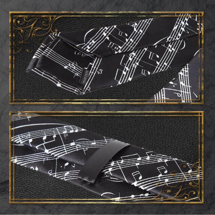 ネクタイ ナロータイ 音楽 necktie ミュージシャン ギター 楽譜 目立つ ステージ衣装 ライブ 演劇 ショー  かっこいい |  | 02