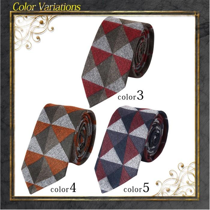 ネクタイ ナロータイ 柄 necktie ブラウン 茶 かっこいい 秋 冬 紳士 デザイン デザイナー ビジネスマン  会社員 |  | 06