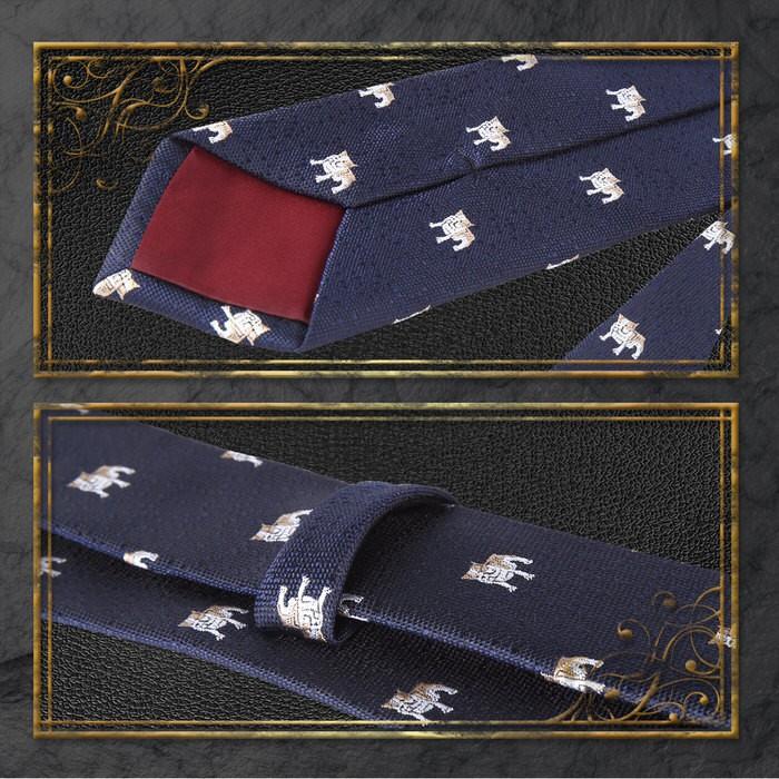 ネクタイ ナロータイ 動物 necktie えんじ 青 ブルー 紺 ネイビー お洒落 動物 モチーフ シンプル 柄 パターン  紳士 |  | 02