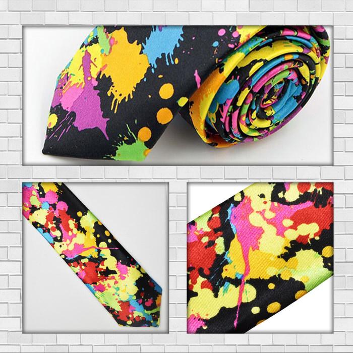 ネクタイ ナロー スプラッシュ カラフル 黒 ペンキ 衣装 プレゼント 父の日 ビジネスマン 制服 スーツ シャツ 紳士 お洒落 おしゃれ |  | 02