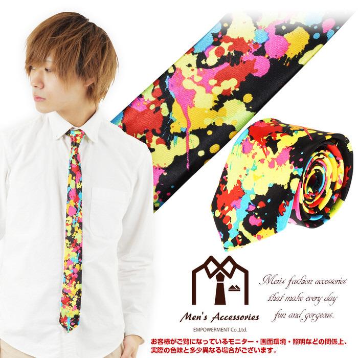 ネクタイ ナロー スプラッシュ カラフル 黒 ペンキ 衣装 プレゼント 父の日 ビジネスマン 制服 スーツ シャツ 紳士 お洒落 おしゃれ |  | 05