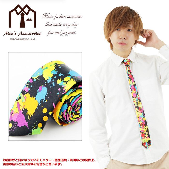 ネクタイ ナロー スプラッシュ カラフル 黒 ペンキ 衣装 プレゼント 父の日 ビジネスマン 制服 スーツ シャツ 紳士 お洒落 おしゃれ |  | 06