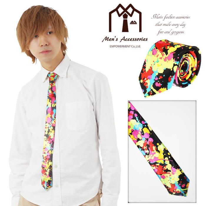 ネクタイ ナロー スプラッシュ カラフル 黒 ペンキ 衣装 プレゼント 父の日 ビジネスマン 制服 スーツ シャツ 紳士 お洒落 おしゃれ |  | 07