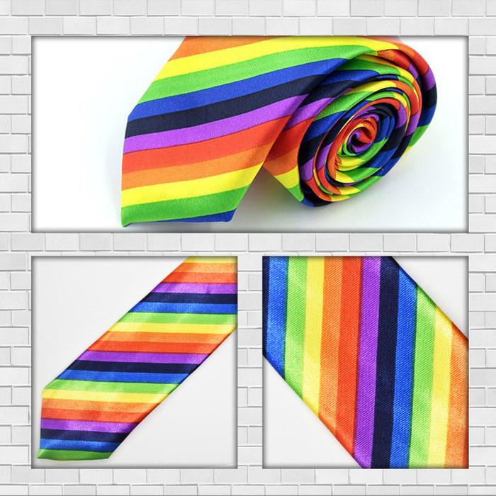 ネクタイ ナロー レインボー カラフル 七色 虹 プレゼント 父の日 ビジネスマン 制服 スーツ シャツ 紳士 お洒落 おしゃれ おもしろ |  | 02