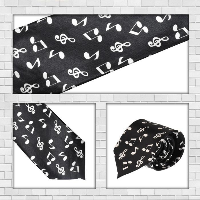 ネクタイ 音楽 音符 楽譜 黒 ブラック 白 ホワイト  ミュージック ビジネスマン 制服 スーツ シャツ 紳士 お洒落 おしゃれ おもしろ かっこいい フォーマル |  | 02