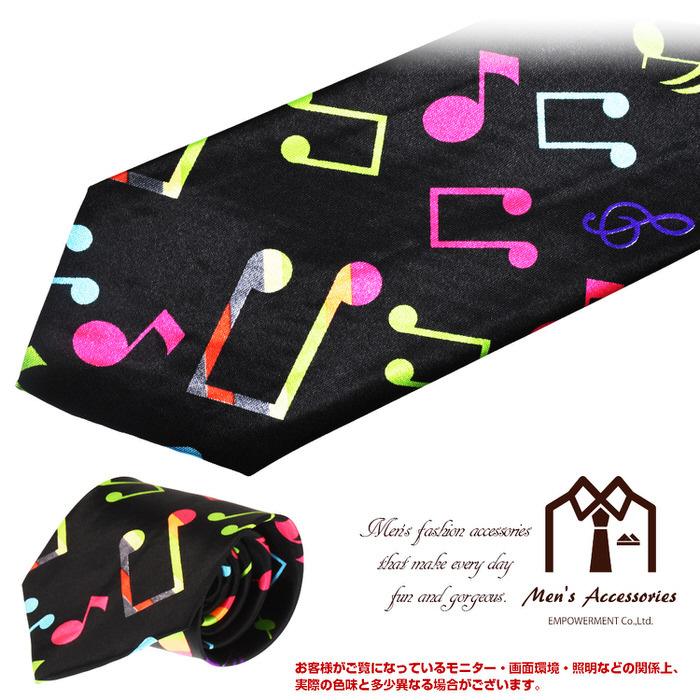 ネクタイ 音楽 音符 楽譜 黒 ブラック カラフル  ミュージック 制服 スーツ シャツ 紳士 お洒落 おしゃれ おもしろ かっこいい フォーマル メンズ |  | 05