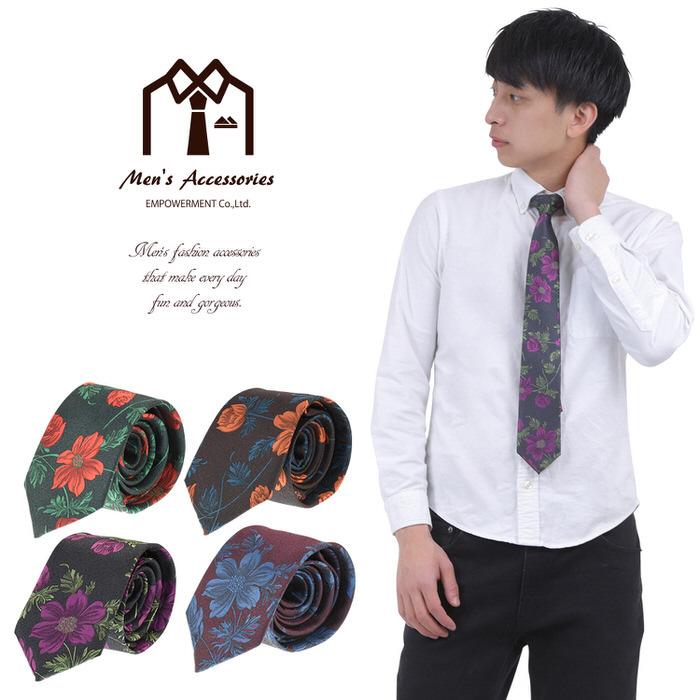 ネクタイ ナロー 花柄 フラワー パターン 高級 プレゼント 父の日 ビジネスマン 制服 スーツ シャツ 紳士 お洒落  おもしろ |  | 07