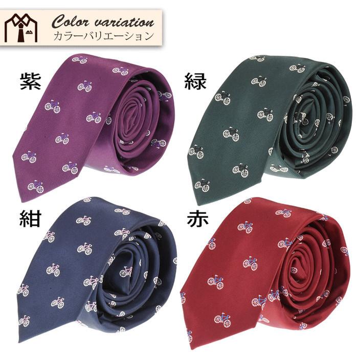 ネクタイ ナロー 自転車 サイクル モチーフ サイクリング プレゼント 父の日 ビジネスマン 制服 スーツ シャツ 紳士 お洒落  おもしろ |  | 03