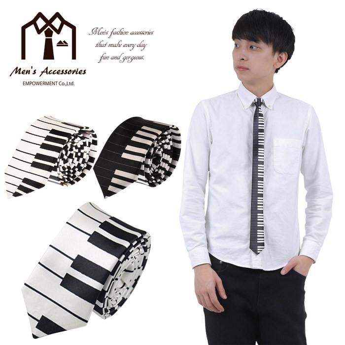 ネクタイ ナロー 鍵盤 音楽 テーマ モチーフ ミュージック 制服 スーツ シャツ 紳士 お洒落 おしゃれ おもしろ かっこいい  メンズ |  | 07