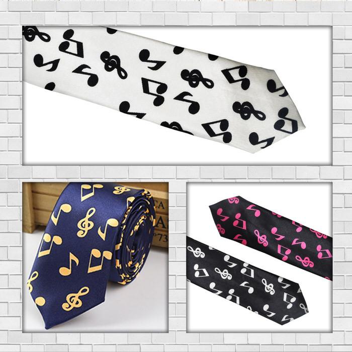 ネクタイ ナロー 音符 音楽 ミュージック ミュージック 父の日 ビジネスマン 制服 スーツ シャツ 紳士 お洒落 おしゃれ  かっこいい |  | 02