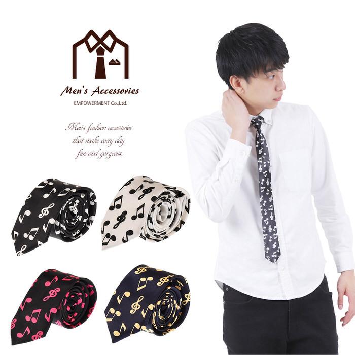 ネクタイ ナロー 音符 音楽 ミュージック ミュージック 父の日 ビジネスマン 制服 スーツ シャツ 紳士 お洒落 おしゃれ  かっこいい |  | 07