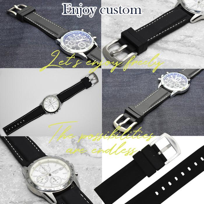 腕時計 ラバー シリコン ベルト ステッチ 替え カジュアル 無地 おしゃれ 仕事 ビジネス リフレッシュ リペア 交換  部品 |  | 08