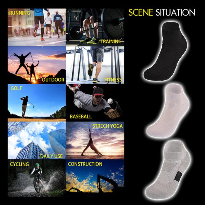 スポーツソックスメンズ ソックス マラソン ランニング ジョギング 部活 トレーニング 筋トレ ベーシック 抗菌  ストレッチ |  | 13