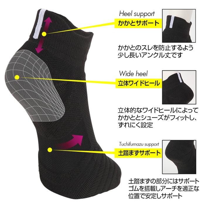 スポーツソックスメンズ ソックス マラソン ランニング ジョギング 部活 トレーニング 筋トレ ベーシック 抗菌  ストレッチ |  | 03