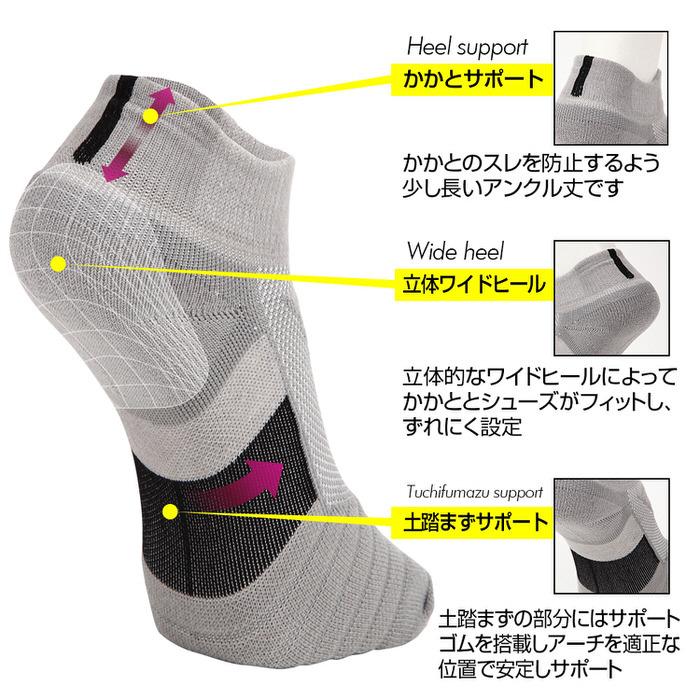 スポーツソックスレディース ソックス マラソン ランニング ジョギング 部活 トレーニング 筋トレ ベーシック 抗菌  ストレッチ |  | 03