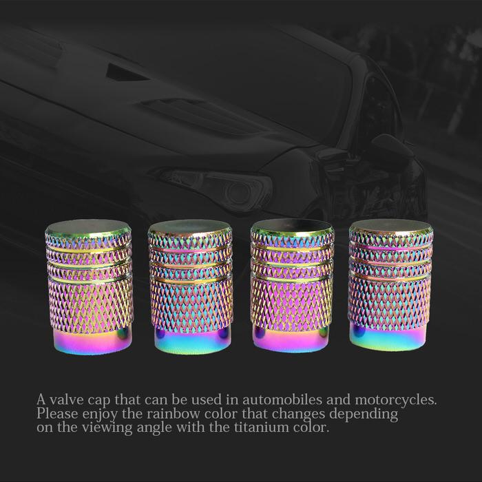 米式 バルブキャップ チタン カラー 調 丸型 車 カスタム お洒落 目立つ クール 部品 パーツ メンテナンス 修理 ホイール タイヤ car |  | 12