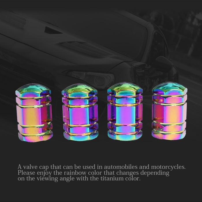 米式 バルブキャップ チタン カラー 調 六角 車 カスタム お洒落 目立つ クール 部品 パーツ メンテナンス 修理 ホイール タイヤ car |  | 12