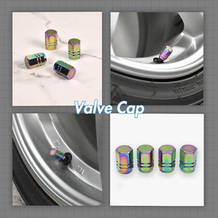 米式 バルブキャップ チタン カラー 調 六角 車 カスタム お洒落 目立つ クール 部品 パーツ メンテナンス 修理 ホイール タイヤ car |  | 13