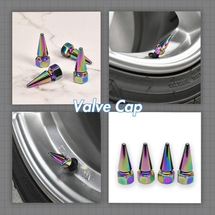 米式 バルブキャップ チタン カラー 調 トンガリ 車 カスタム お洒落 目立つ クール 部品 パーツ メンテナンス 修理 ホイール タイヤ car |  | 13