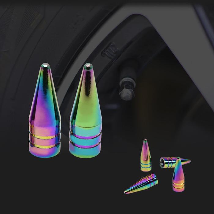 米式 バルブキャップ チタン カラー 調 トンガリロング 車 カスタム お洒落 目立つ クール 部品 パーツ メンテナンス 修理 ホイール タイヤ car |  | 11