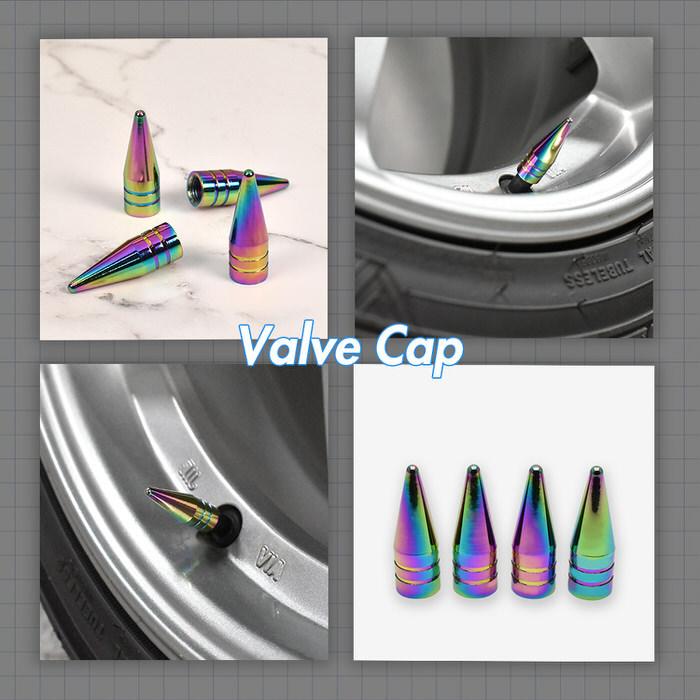 米式 バルブキャップ チタン カラー 調 トンガリロング 車 カスタム お洒落 目立つ クール 部品 パーツ メンテナンス 修理 ホイール タイヤ car |  | 13