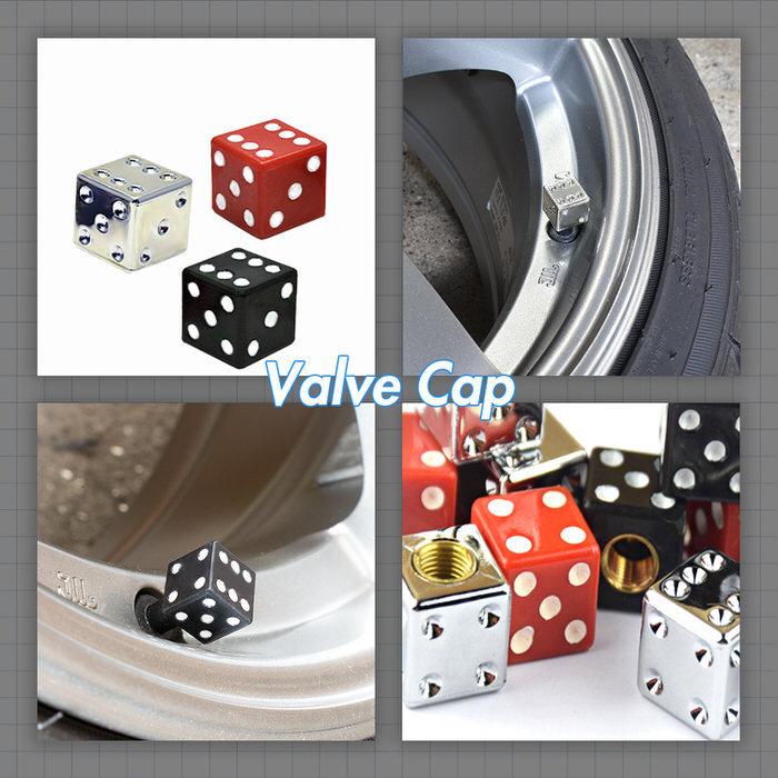 ダイス サイコロ バルブキャップ ※4個セット※ タイヤ かわいい 自動車用品 カー用品 自動車アクセサリ カスタム ドレスアップ 米式バルブ アルミ  腐食防止 |  | 13