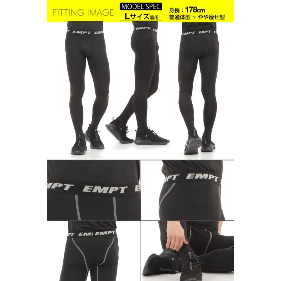 EMPT ヒートギア ロング スパッツ コンプレッションウェア ロングタイツ 裏起毛 あたたかい 暖かい 防寒 ストレッチ インナー 速乾 吸汗  ポリ |  | 10