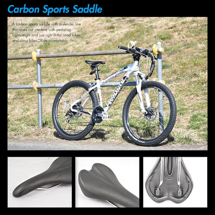 カーボン調 スポーツ サドル ブラック 黒 パーツ ロードバイク クロスバイク マウンテンバイク ピスト BMX 軽量 おしゃれ かっこいい Carbon tone Bicycle saddl |  | 14
