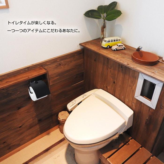トイレットペーパーホルダー ブラック トイレ モダン DIY 1連 収納 黒 ブラック 男性 一人暮らし インテリア スマート シングル |  | 08