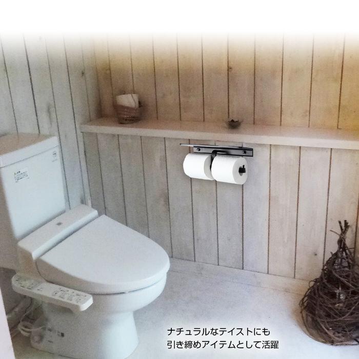 トイレットペーパーホルダー ダブル トイレ モダン DIY 2連 収納 飾り棚 棚付き スマホテーブル スマートフォン テーブル ダブル |  | 11