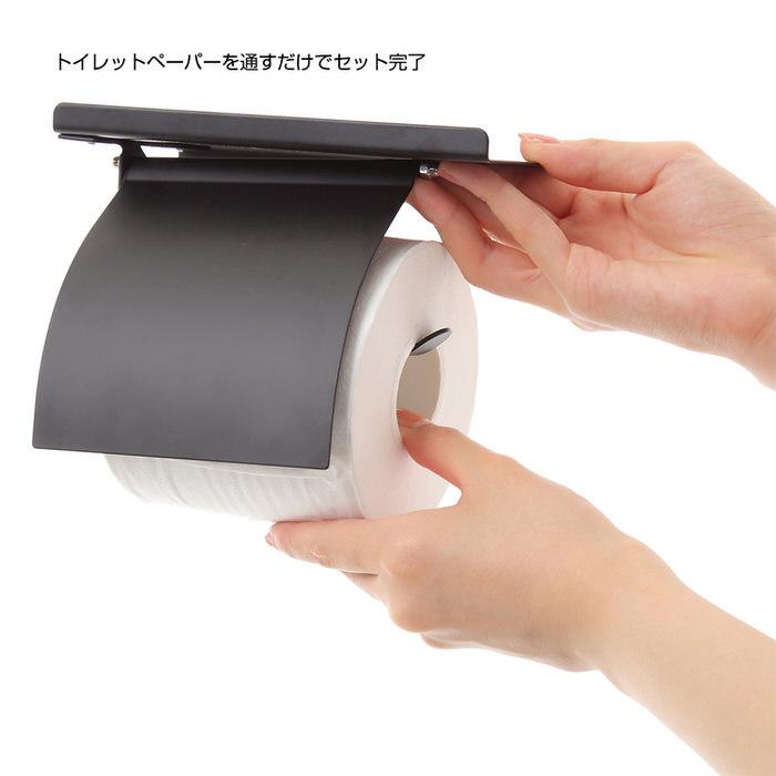 トイレットペーパーホルダー トイレ モダン DIY 1連 収納 飾り棚 棚付き スマホテーブル スマートフォン  お洒落 |  | 03