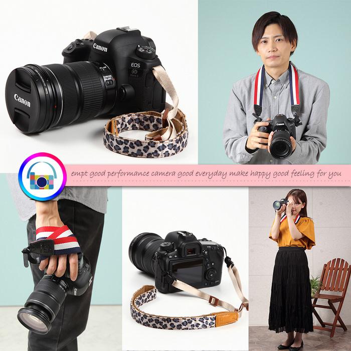 カメラストラップ スリム 柄 ストラップ 一押し いちおし カメラベルト お洒落 シンプル デザイン イベント 撮影  パーティー |  | 07