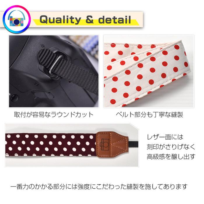カメラストラップ ドット 丸 ストラップ 卒業式 入学式 カメラ女子 カメラ男子 メンズ レディース 子供 キッズ  耐久性 |  | 04