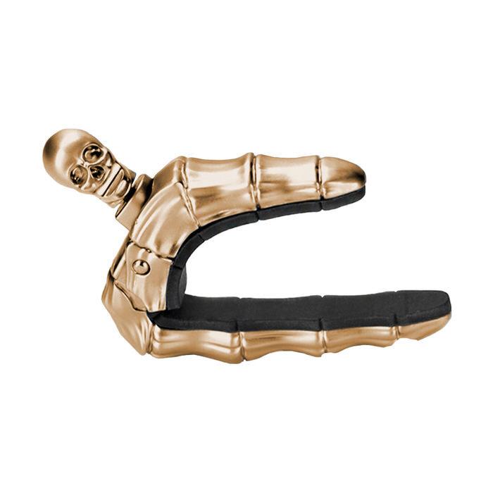 ギターカポ スカル GUITAR CAPO フォーク クラシックギター 対応 用 スカル がいこつ かっこいい ネジ式 ゴールド  メタリック |  | 14