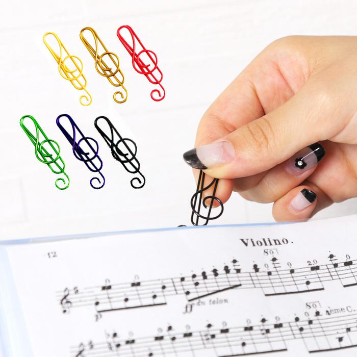 ト音記号 音符 クリップ カラフル 10個セット ペーパークリップ 音楽 ピアノ教室 音符 文具 事務用品 ステーショナリー セット ブックホルダー  音楽雑貨 |  | 10