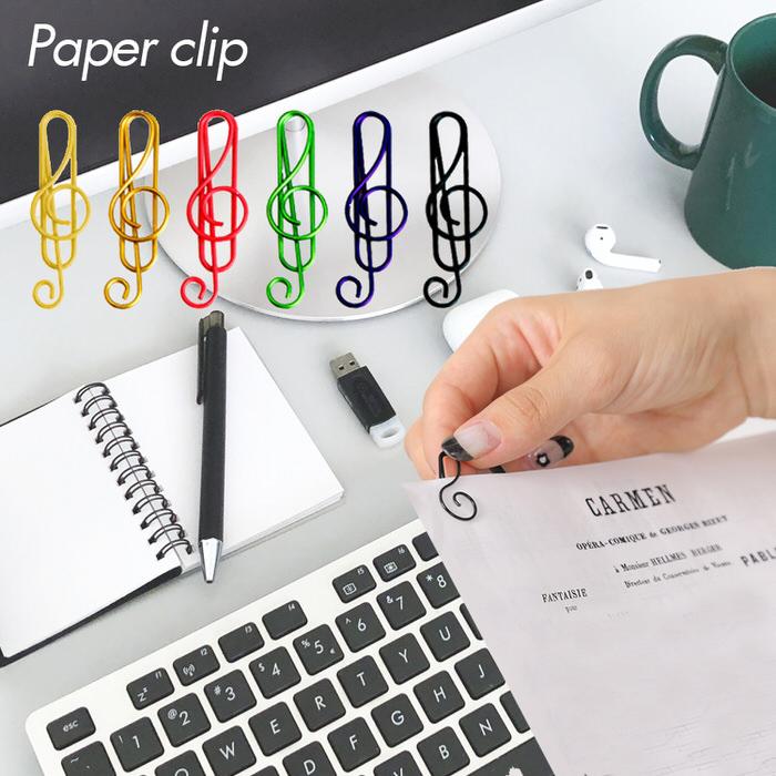 ト音記号 音符 クリップ カラフル 10個セット ペーパークリップ 音楽 ピアノ教室 音符 文具 事務用品 ステーショナリー セット ブックホルダー  音楽雑貨 |  | 14