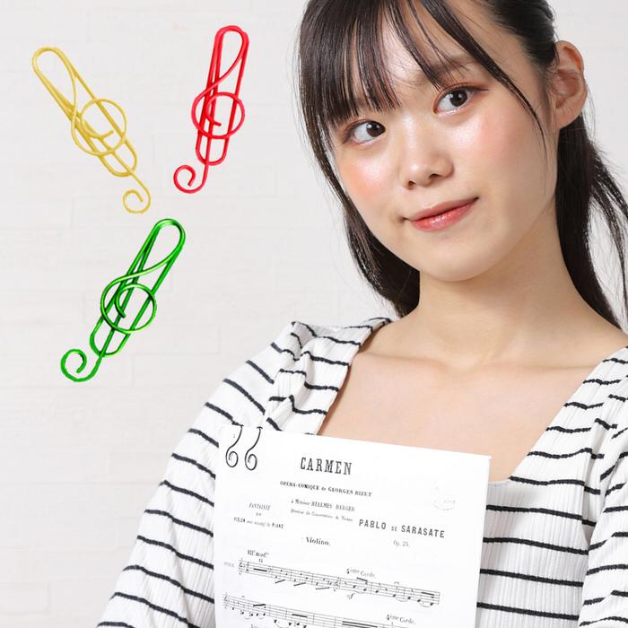 ト音記号 音符 クリップ カラフル 10個セット ペーパークリップ 音楽 ピアノ教室 音符 文具 事務用品 ステーショナリー セット ブックホルダー  音楽雑貨 |  | 09